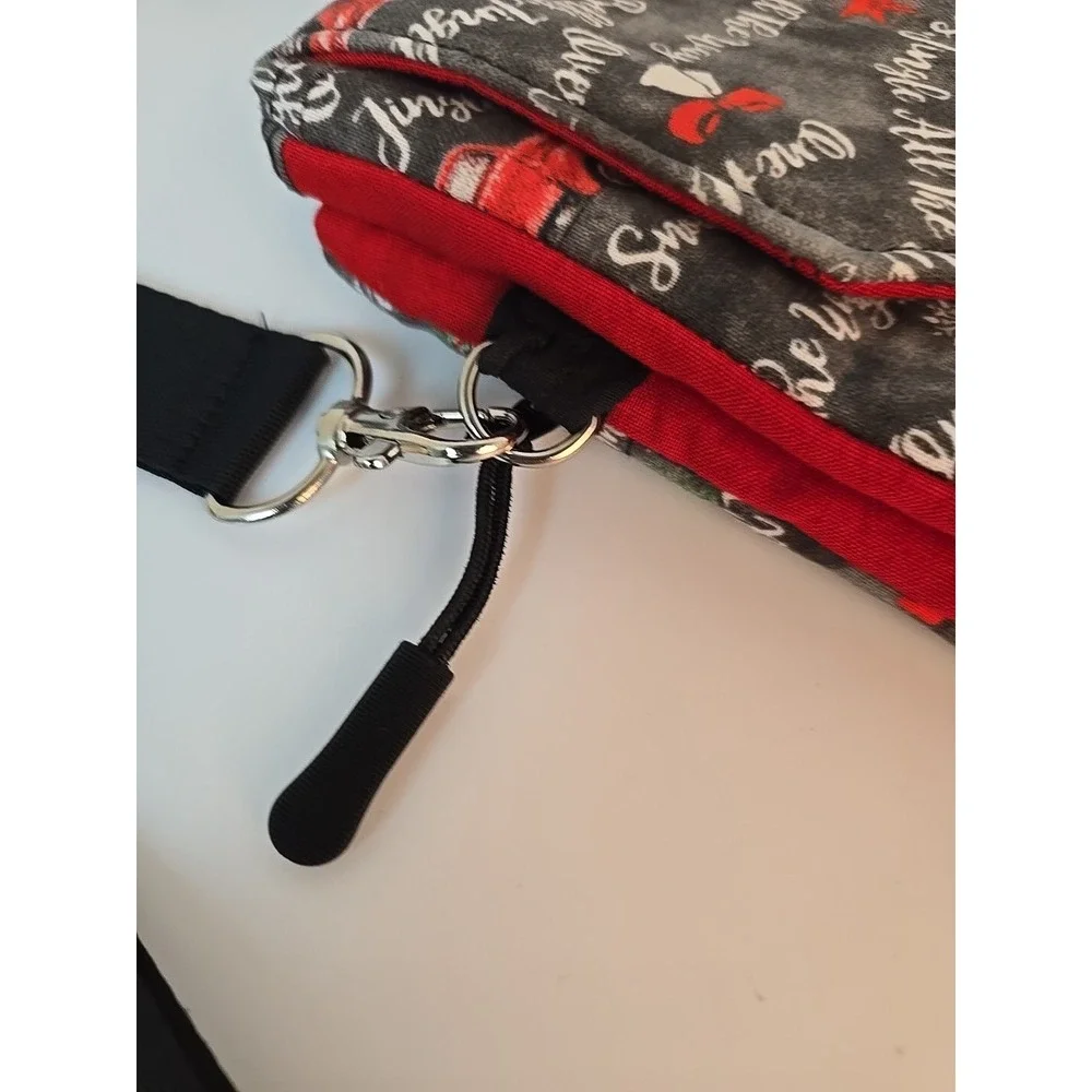 Crossbody Bag  Holiday Red Truck Seasonal New Handmade
